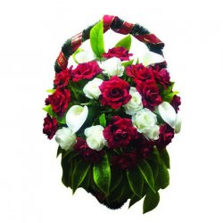 Корзина цветов на могилу