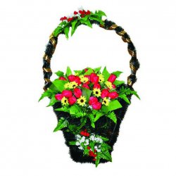 Корзина цветов на могилу