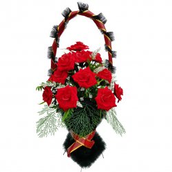 Корзина цветов на могилу